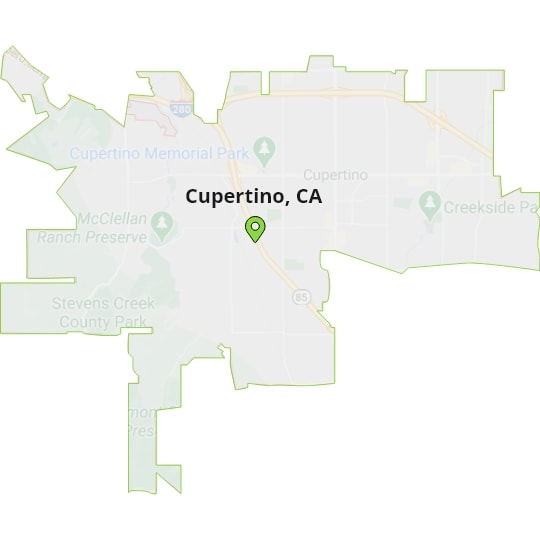 Cupertino, CA Map