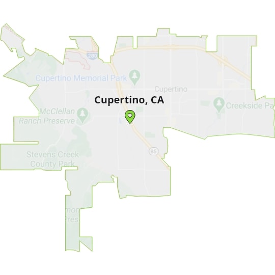 Cupertino CA Map 