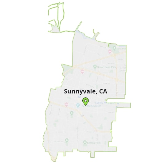 Sunnyvale, CA Map